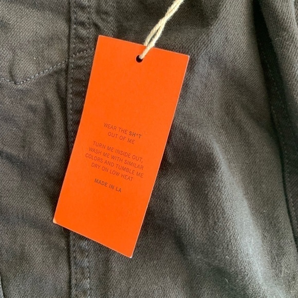 La Detresse x Bandier black denim fur jacket sunset after dark NWT - Picture 9 of 11